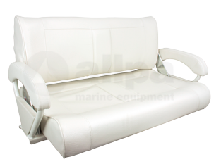 Allpa stuurbank Twin 46 flip-back & up wit