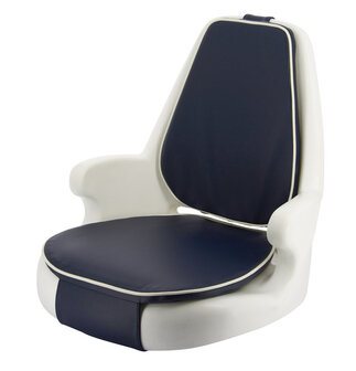 Stuurstoel Captain seat met blauwe kussens