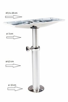 ARC Marine Telescopische tafelpoot 48/70cm