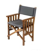 Regisseursstoel II met Forza zwart kussens deluxe - ongeolied