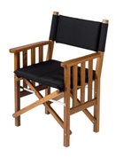 Regisseursstoel II met zwart kussens deluxe - ongeolied