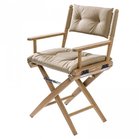 Teakhouten regisseursstoel Forza beige Teakhouten regisseursstoel Forza beige