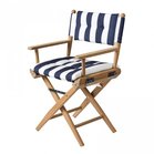 Teakhouten regisseursstoel navy/wit Teakhouten regisseursstoel navy/wit