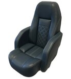 Allpa Stuurstoel model Race Pro "Flip-Up", antraciet met witte stiksels Allpa Stuurstoel model Race Pro "Flip-Up", antraciet met witte stiksels