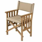 Regisseursstoel II met forza beige kussens - ongeolied