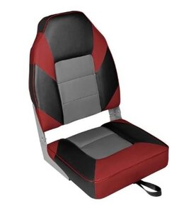 Klapstoel High Back Bootstoel Grijs/Steenkool/Rood